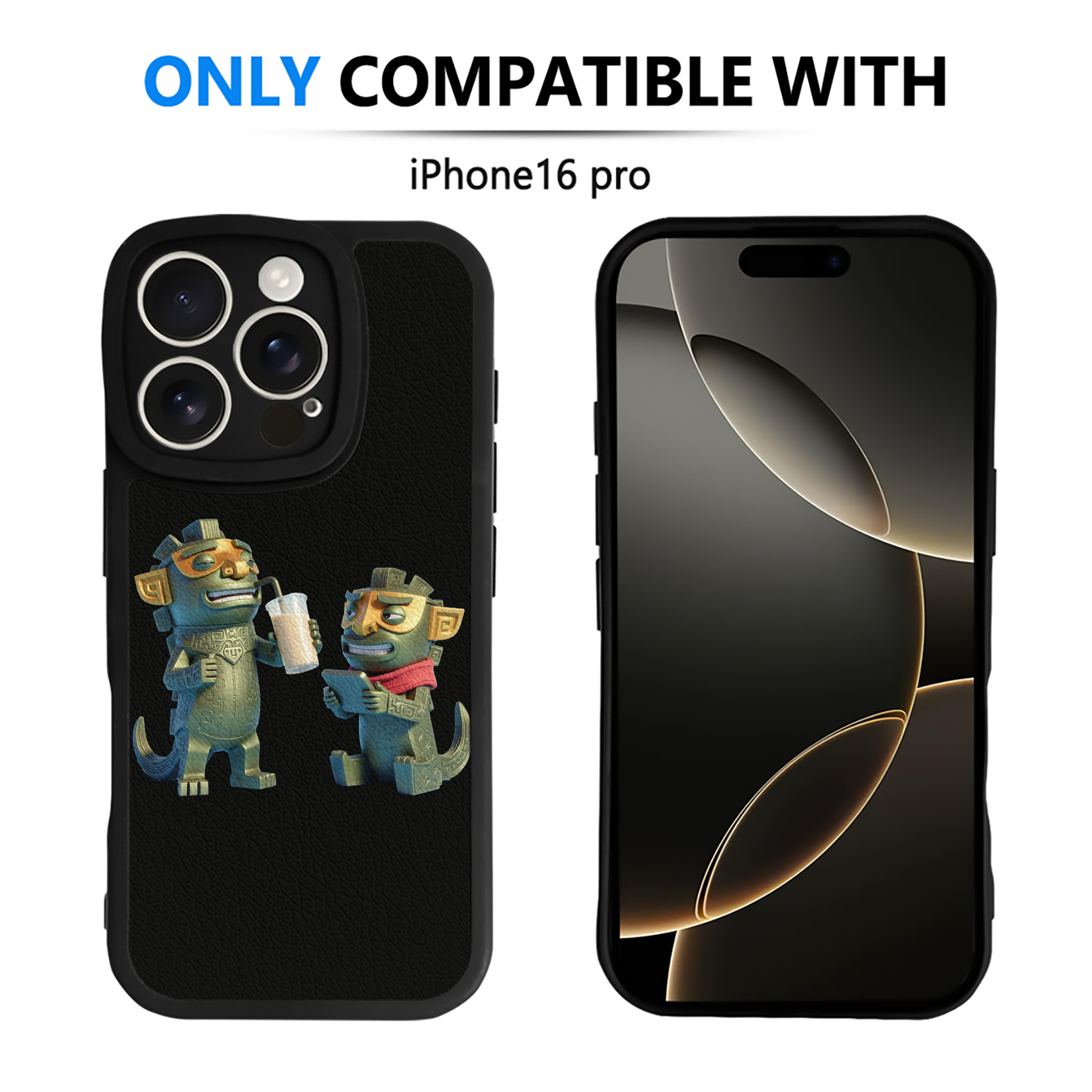 （画像用） Ne Zha 2 ナタ 魔童の大暴れ 【iPhone 16シリーズ対応】シリコンスマホケース（レザー調） 材質：シリコン